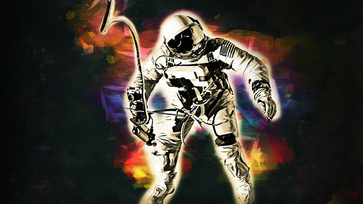 Astronaut Flowing in Space Wall Mural. NASA photo of Astronaut Edward H. White II in space. Peel and Stick Wallpaper. #6359
