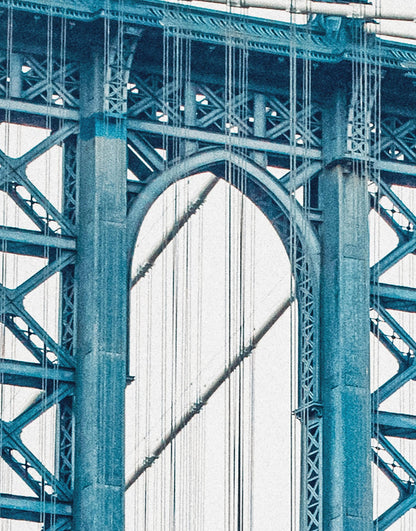 New York City Wall Mural Peel and Stick Wallpaper. Vintage Dumbo NYC. Brooklyn NY Landscape Wallpaper. #6369