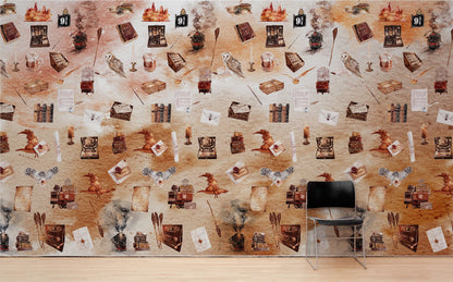 Wizardly World Fantasy Wallpaper Pattern. #6374