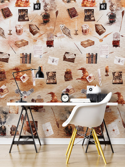 Wizardly World Fantasy Wallpaper Pattern. #6374