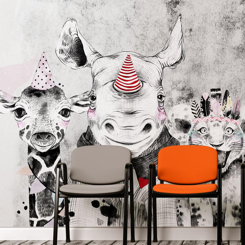 Safari Baby Animals Wall Mural. Baby Elephant, view 2