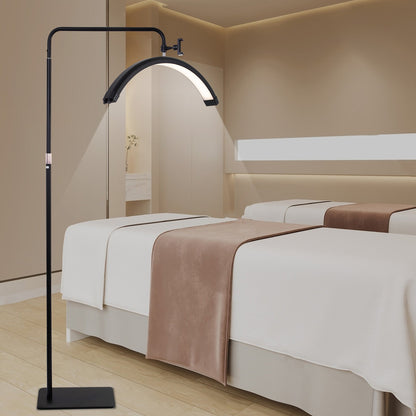 Half Moon LED Floor Lamp for Tattoos, Estheticians, Office, Living Room, Working, and Reading