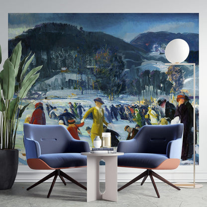 Love of Winter Famous Painting Wall Mural. Painting by George Wesley Bellows. #6419