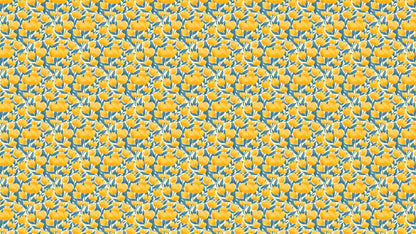 Yellow Floral Flower Background Pattern Wall Mural. #6456