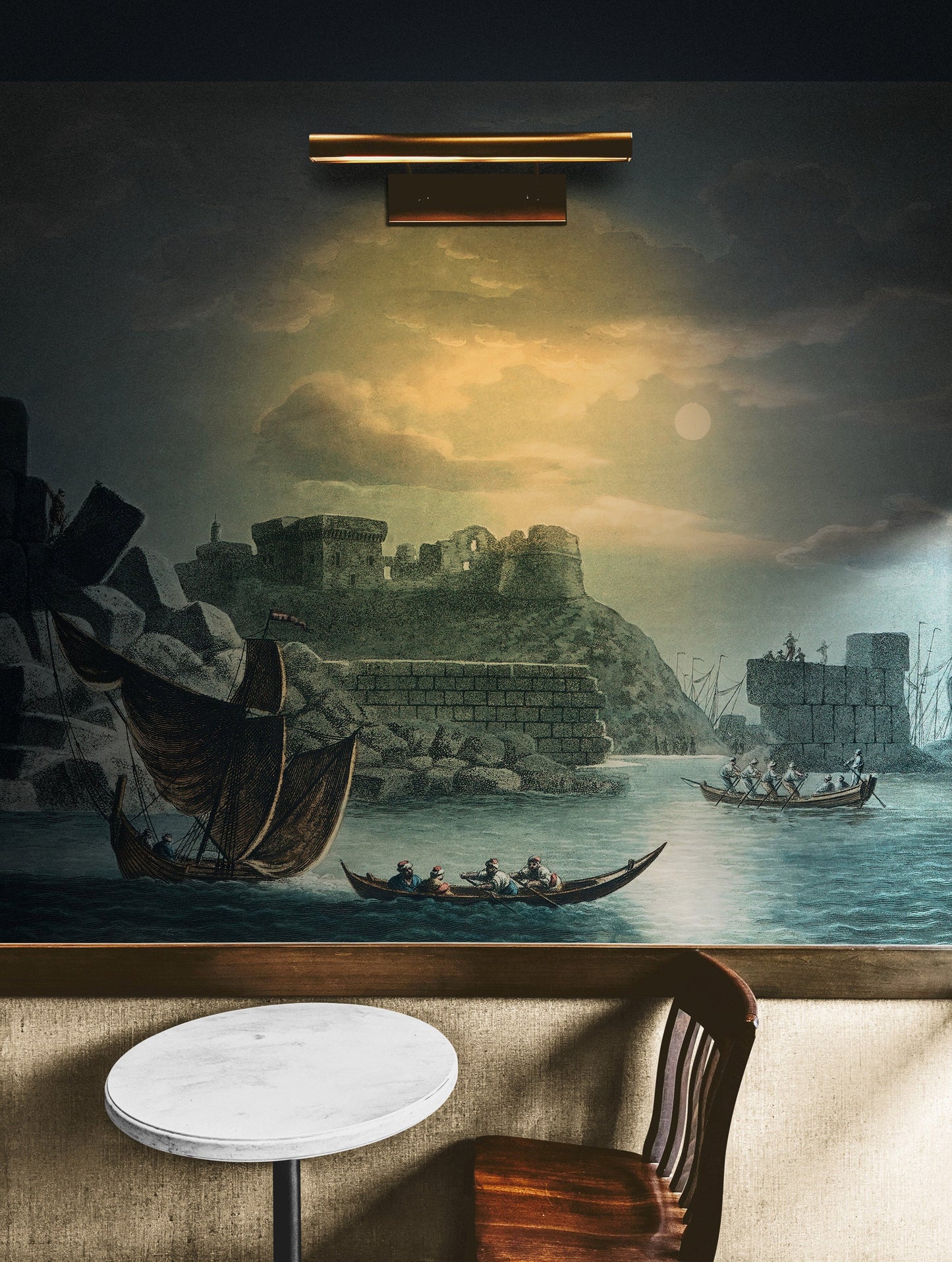 The Island of Tortosa from Views in the Ottoman Dominions Illustration Wall Mural. Sailing through the Mediterranean Islands. #6457