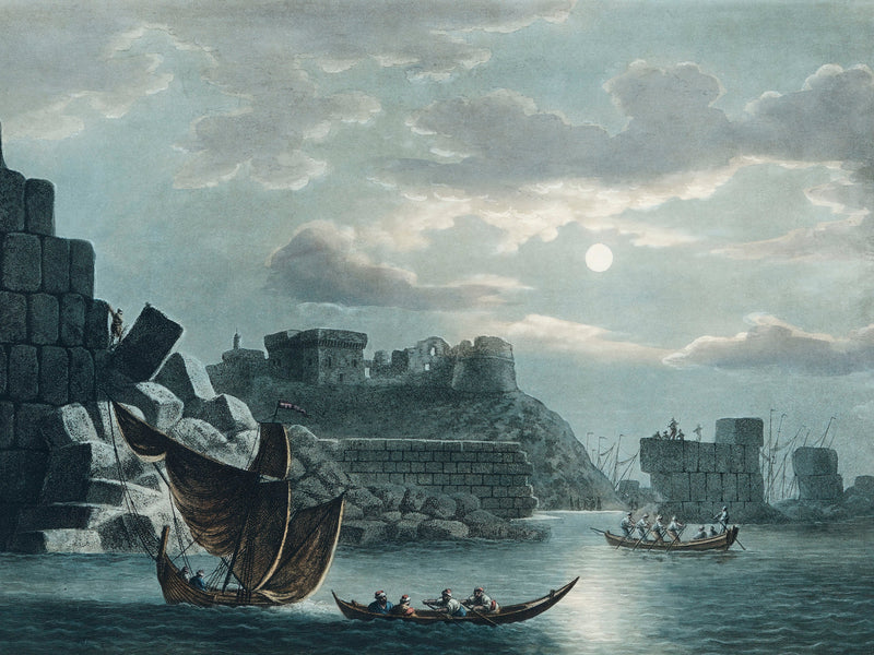 The Island of Tortosa from Views in the Ottoman Dominions Illustration Wall Mural. Sailing