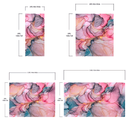 Abstract Alcohol Ink Pattern Wall Mural. Agate Design. Removable Peel and Stick Wallpaper. #6461