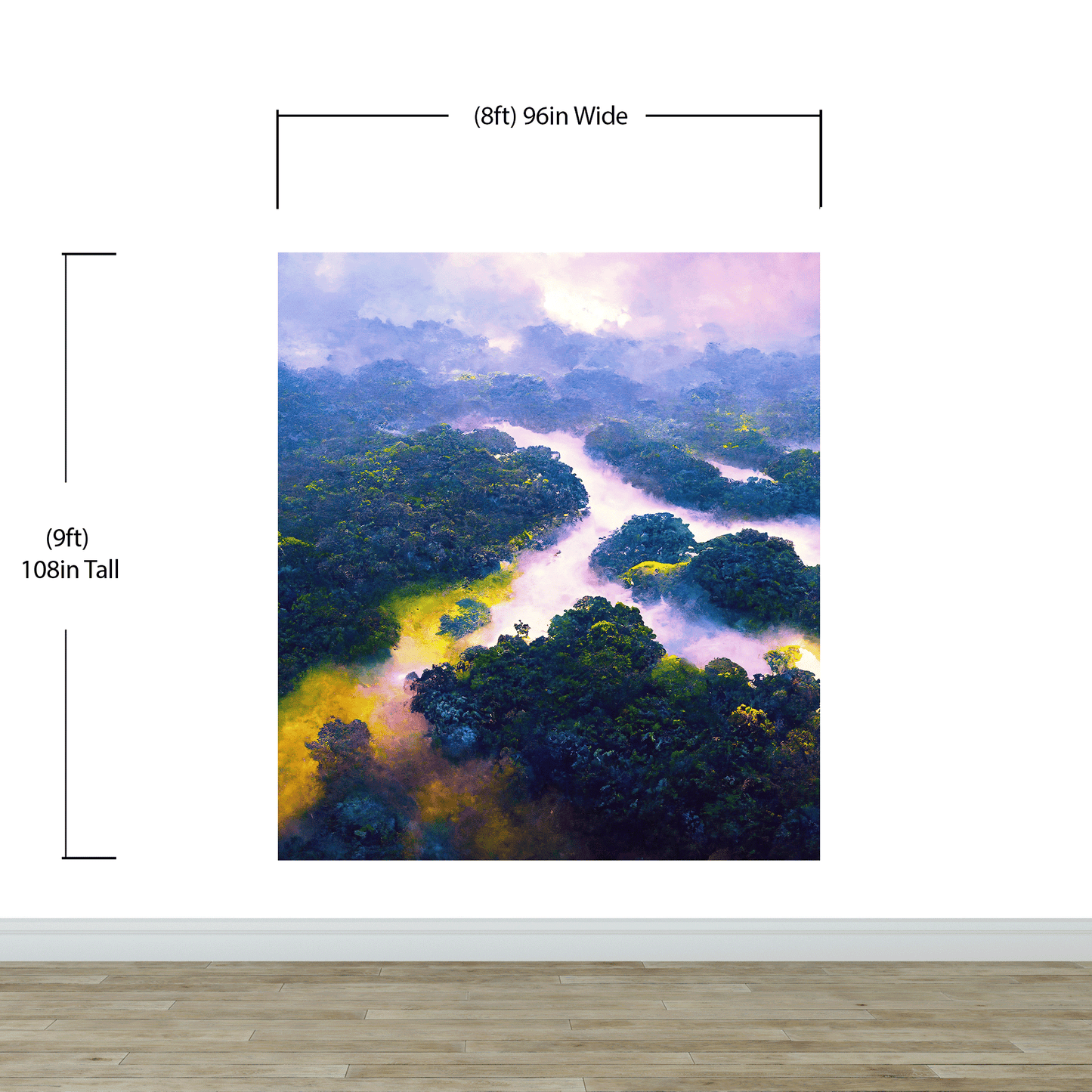 Tropical Rainforest Wall Mural Painting. #6475
