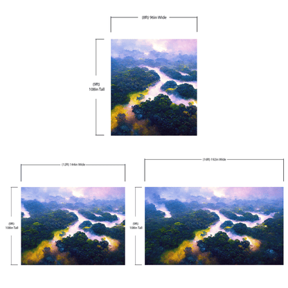 Tropical Rainforest Wall Mural Painting. #6475