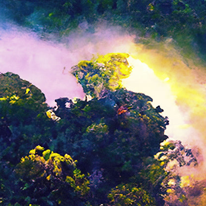 Tropical Rainforest Wall Mural Painting. #6475