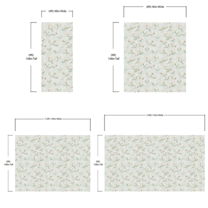 White Magnolia Wall Mural Peel and Stick Wallpaper. #6477
