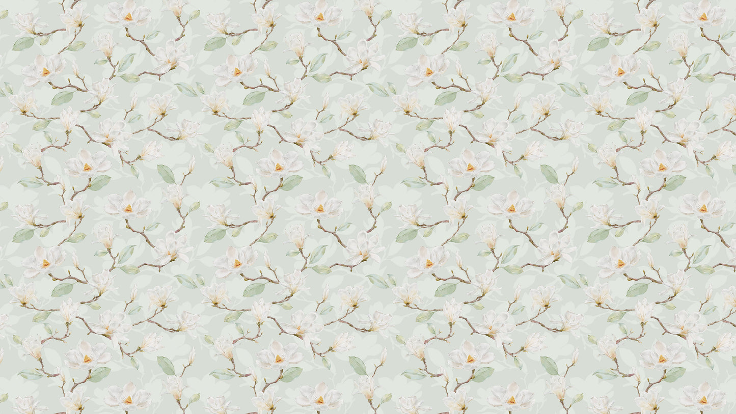 White Magnolia Wall Mural Peel and Stick Wallpaper. #6477