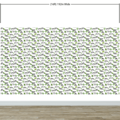 Tiger and Leopard Wallpaper Pattern. Safari Animal Print Wall Mural. #6478