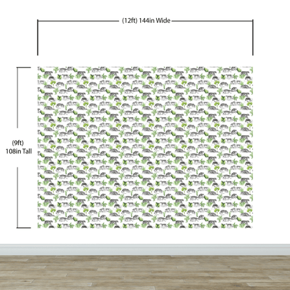 Tiger and Leopard Wallpaper Pattern. Safari Animal Print Wall Mural. #6478
