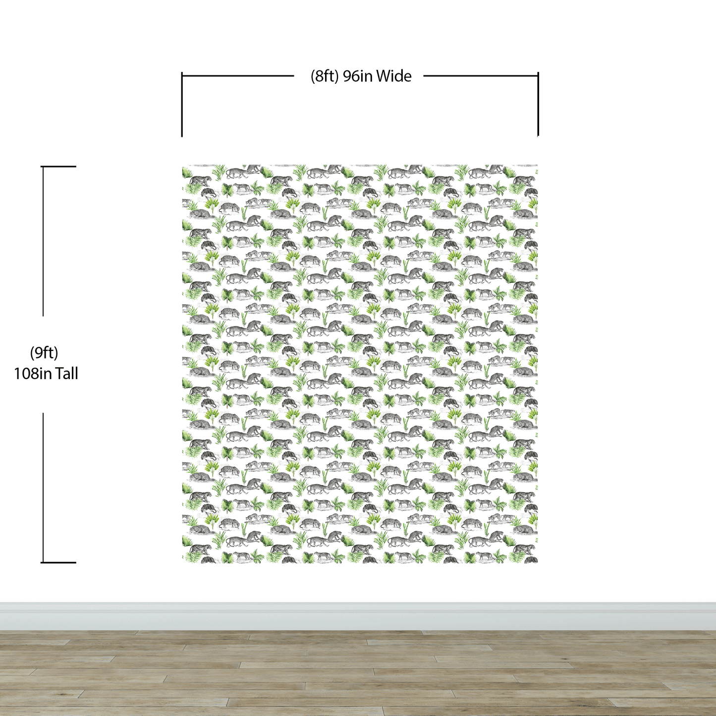 Tiger and Leopard Wallpaper Pattern. Safari Animal Print Wall Mural. #6478