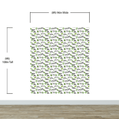 Tiger and Leopard Wallpaper Pattern. Safari Animal Print Wall Mural. #6478