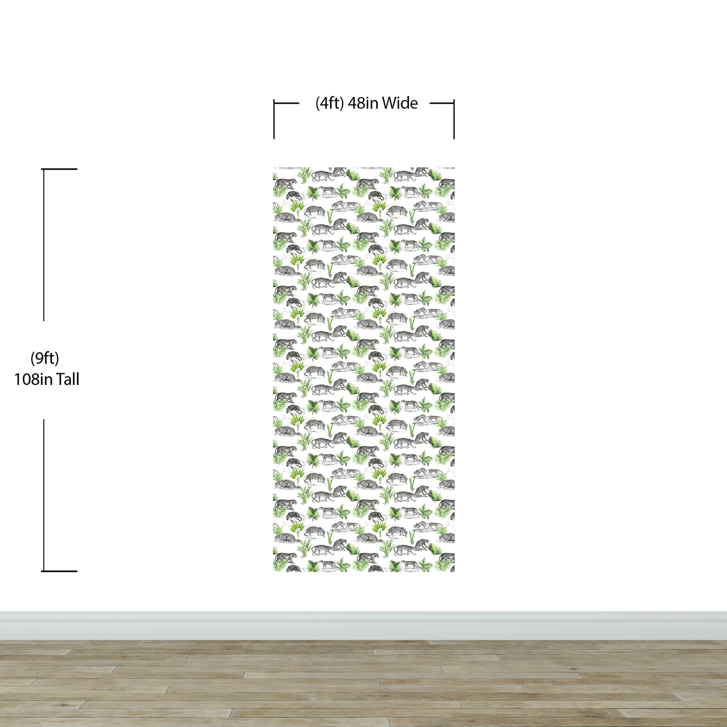 Tiger and Leopard Wallpaper Pattern. Safari Animal Print Wall Mural. #6478
