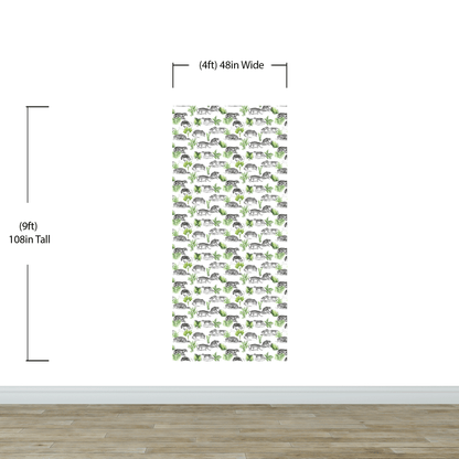 Tiger and Leopard Wallpaper Pattern. Safari Animal Print Wall Mural. #6478