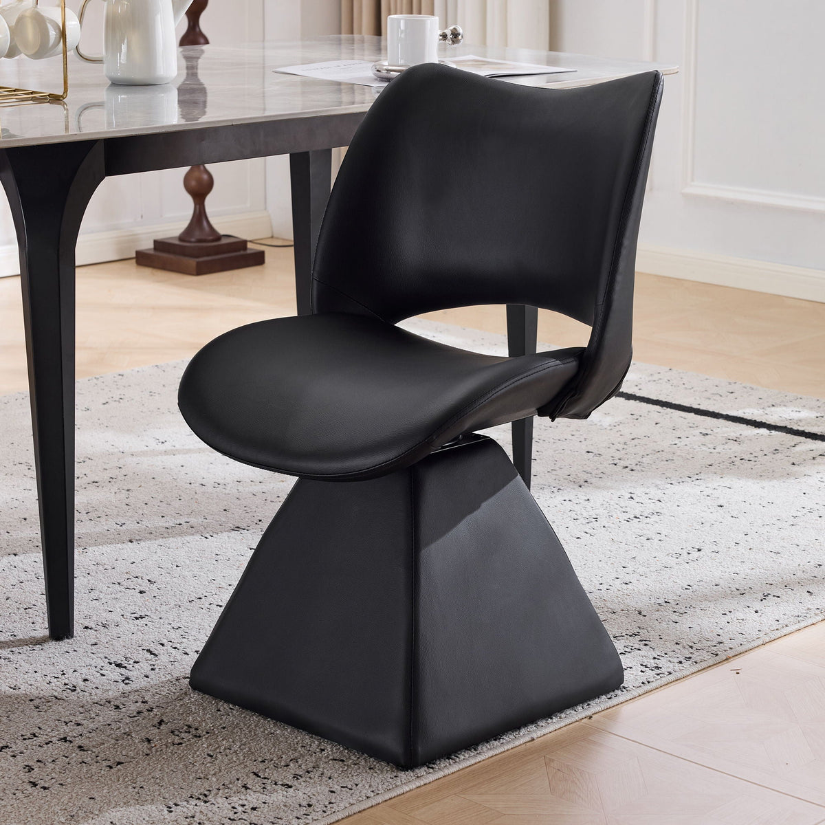 Modern Swivel Dining Chair With High Back