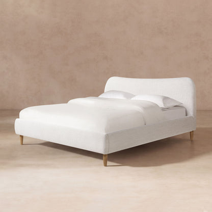 Roman - Curved Headboard Upholstered Platform Bed
