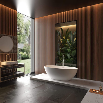 Alora 65-Inch Luxury Freestanding Soaking Bathtub With Overflow And Pop-Up Drain (SAK69451)