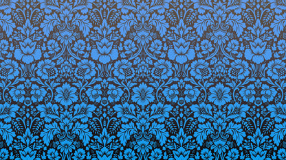 Damask Wallpaper Blue Color on Dark Background Pattern Wallpaper Peel and Stick Wall Mural Home Decor #6518