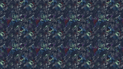 Pastel Color Tropical Leaves In a Dark Jungle Background Wallpaper #6537
