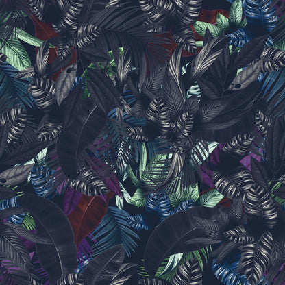 Pastel Color Tropical Leaves In a Dark Jungle Background Wallpaper #6537