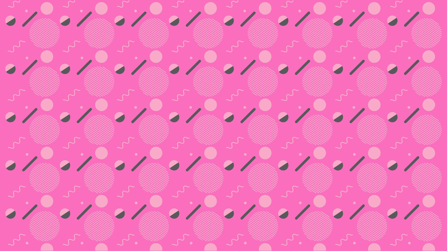80's Wallpaper Neon Pink. 90’s Vintage Pink Memphis Wallpaper. I Love 80s. #6539