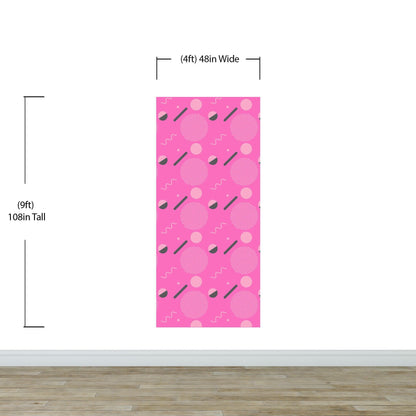 80's Wallpaper Neon Pink. 90’s Vintage Pink Memphis Wallpaper. I Love 80s. #6539