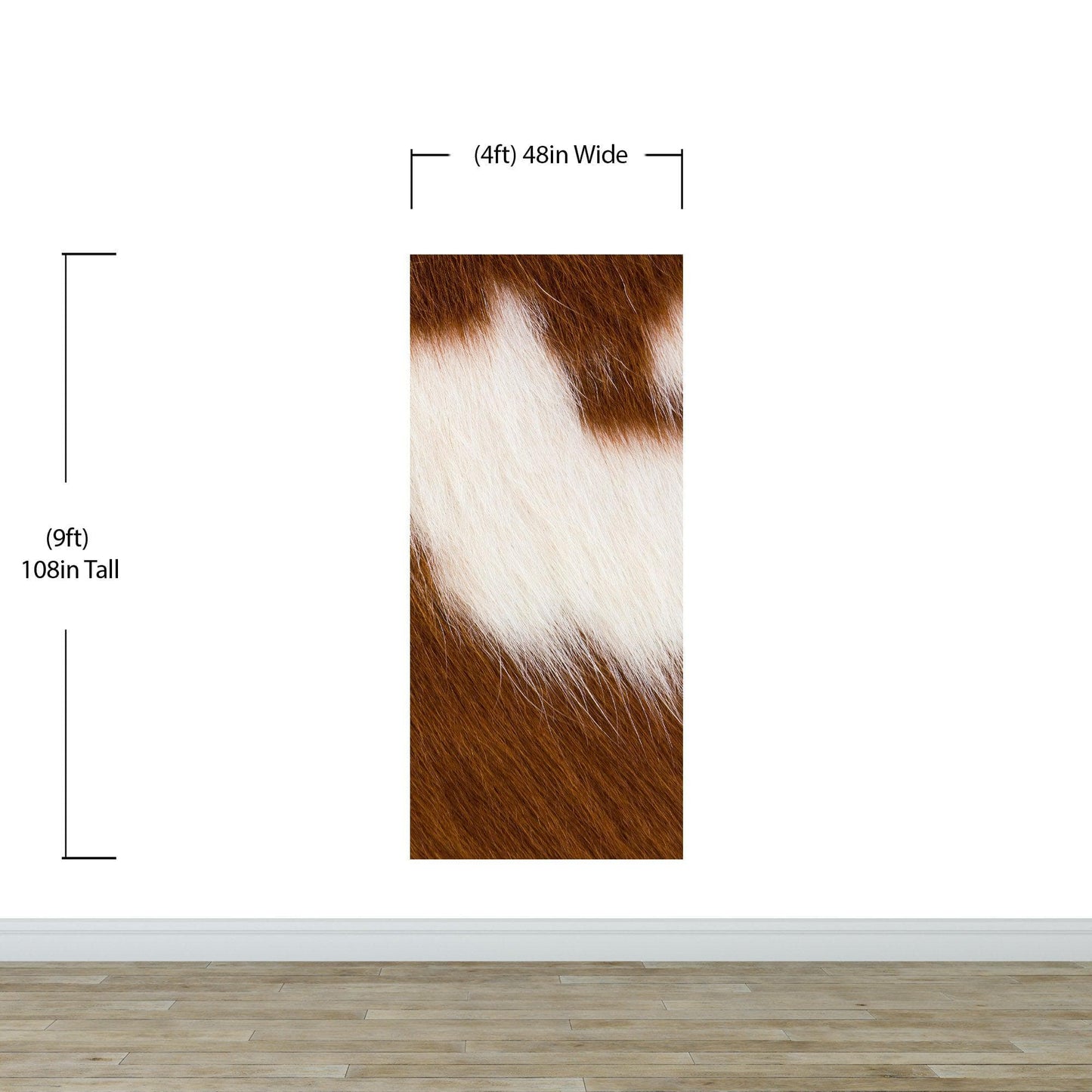 Country-Style Cowhide Wallpaper for Rustic Home Decor. #6541