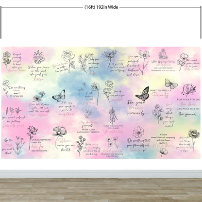 Affirmation Quote Wallpaper. Self Care Meditation Quote Bedroom Decor. #6545
