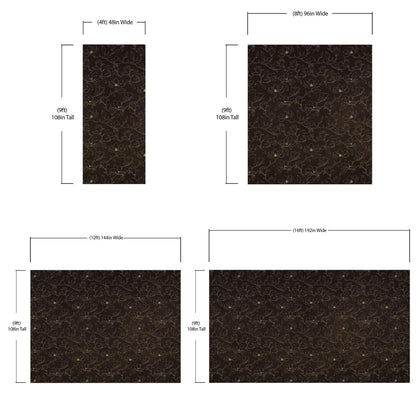 Dark Brown Wallpaper. Chinoiserie Flower Pattern Wallpaper. #6557