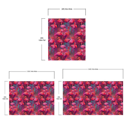 Bright Pink Flamingos Wallpaper - Modern Miami Vibes, Tropical Home Decor #6581