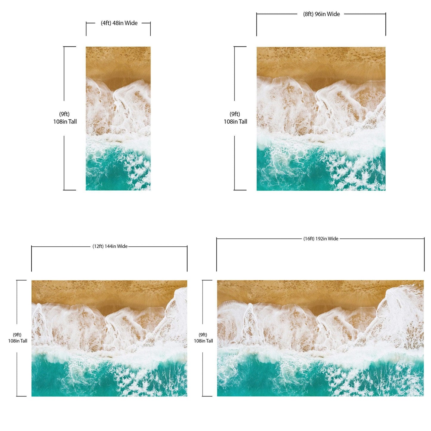 Custom Beach House Wallpaper Peel and Stick Mural. Personalized Text / Quote Family Beach Wall Art. #6592