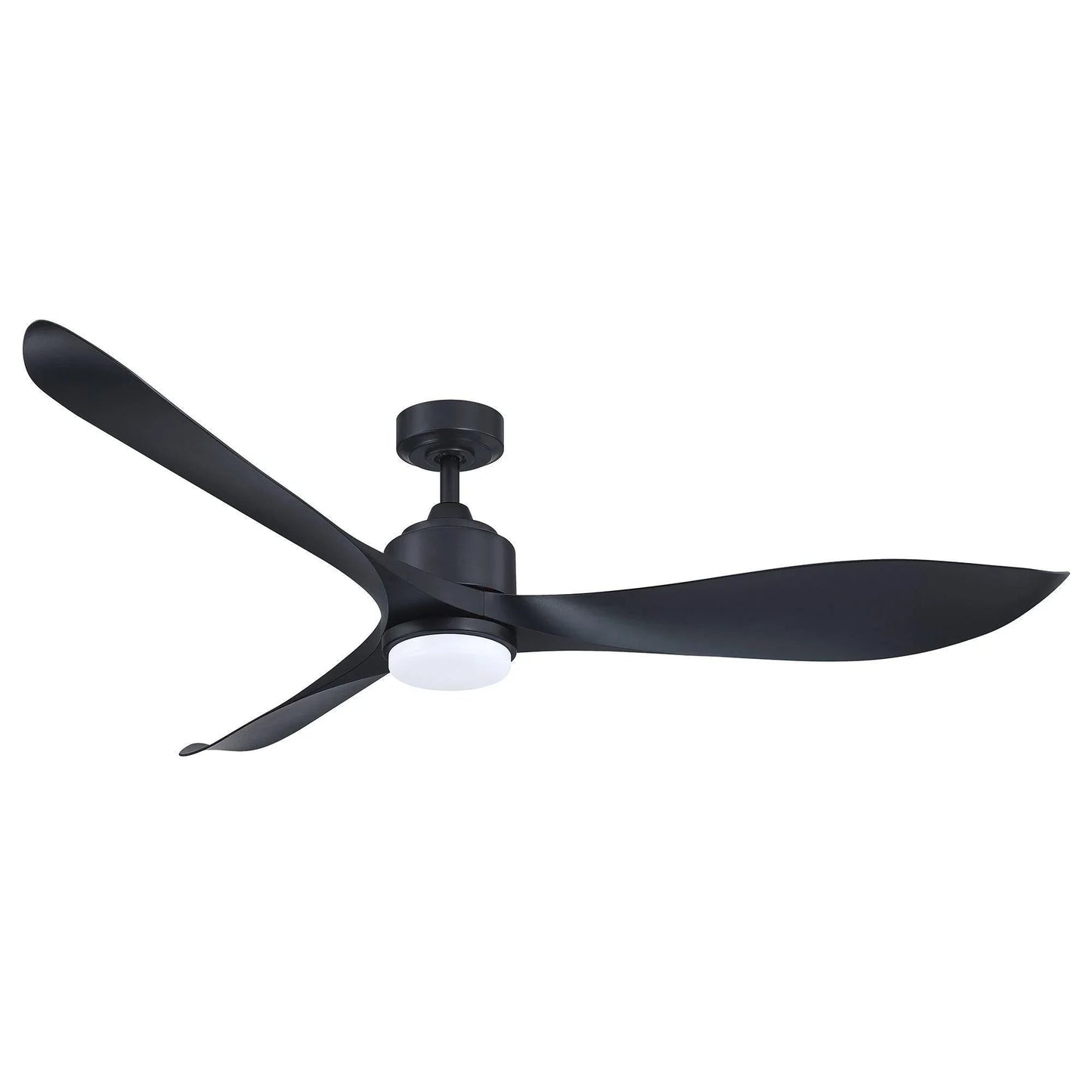 66'' Misael Propeller Integrated Led Indoor Modern Black Ceiling Fan with Remote And Light Kit Included