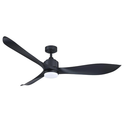 66'' Misael Propeller Integrated Led Indoor Modern Black Ceiling Fan with Remote And Light Kit Included