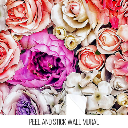 Vibrant Floral Bliss Wallpaper Mural - Colorful Roses and Flower Arrangements #6602