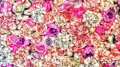 Vibrant Floral Bliss Wallpaper Mural - Colorful Roses and Flower Arrangements #6602
