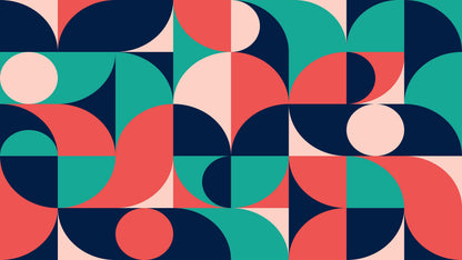 Geometric Shapes Contemporary Wall Mural. #6618