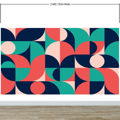 Geometric Shapes Contemporary Wall Mural. #6618