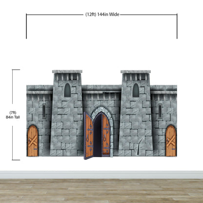 Medieval Castle Wallpaper / Peel and Stick Wall Mural. #6620