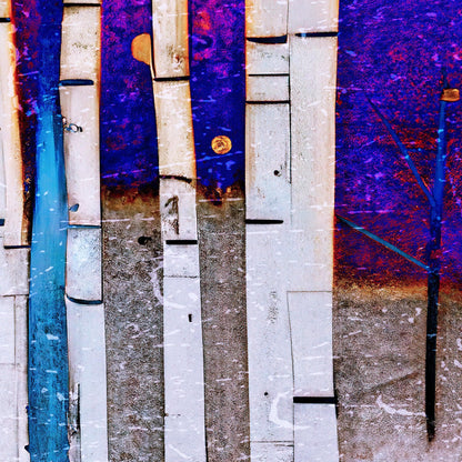 Colorful Vibrant Birch Tree Forest Wallpaper. #6649