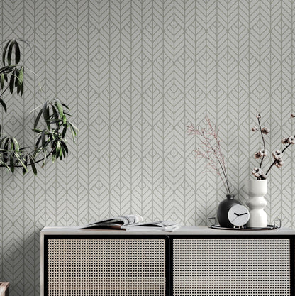 Modern Lines Wallpaper. Geometric Shape Motif Pattern. #6674
