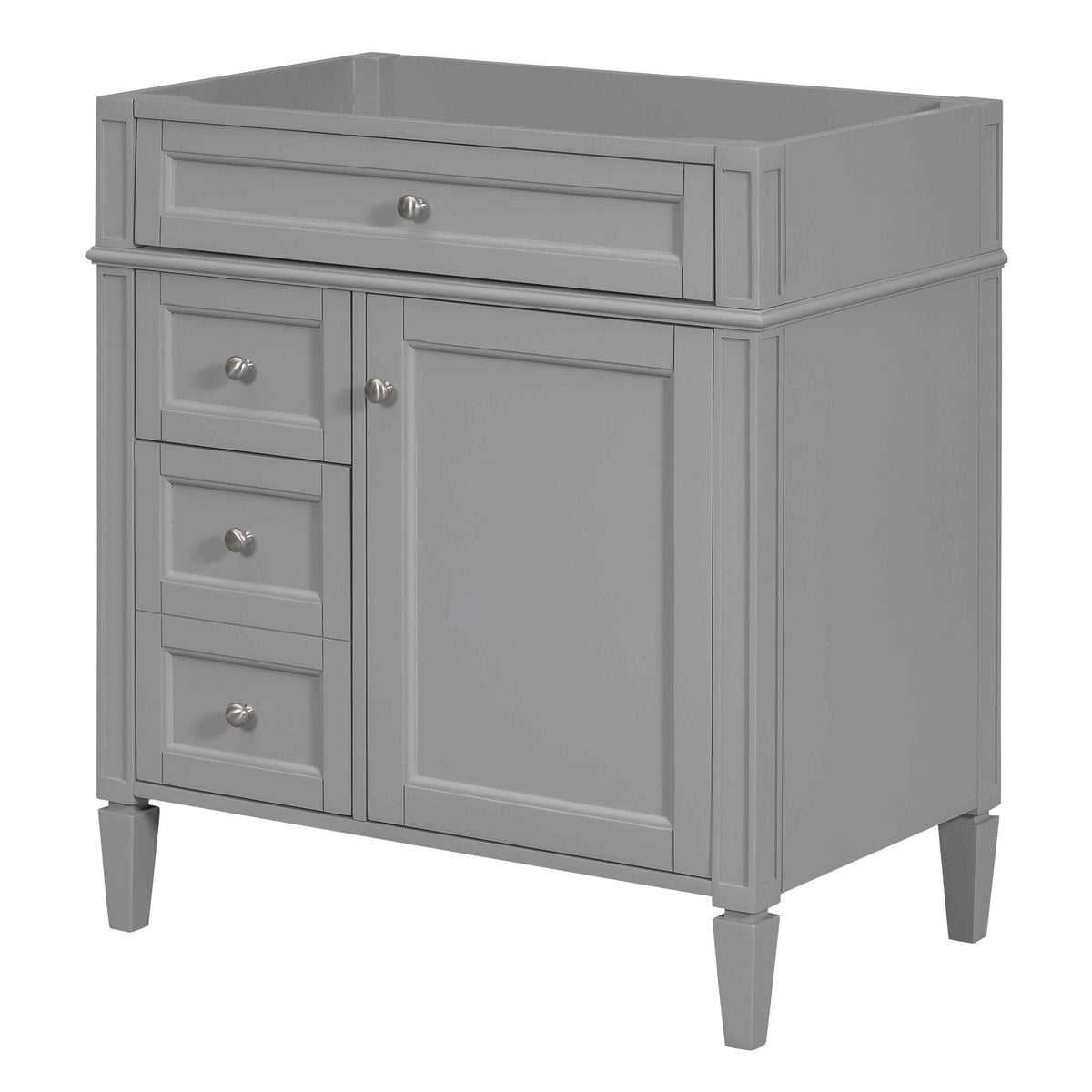 Bathroom Vanity With 2 Drawers And Tip-Out Drawer, Storage Cabinet