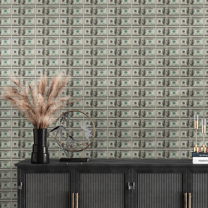 100 Dollar Bill Wallpaper Mural. Cash Money Wall Mural. #6713