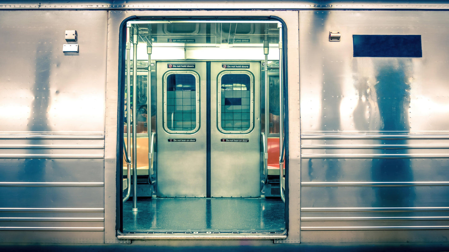 Subway Train Wall Mural Wallpaper. Urban NYC Decor. #6775