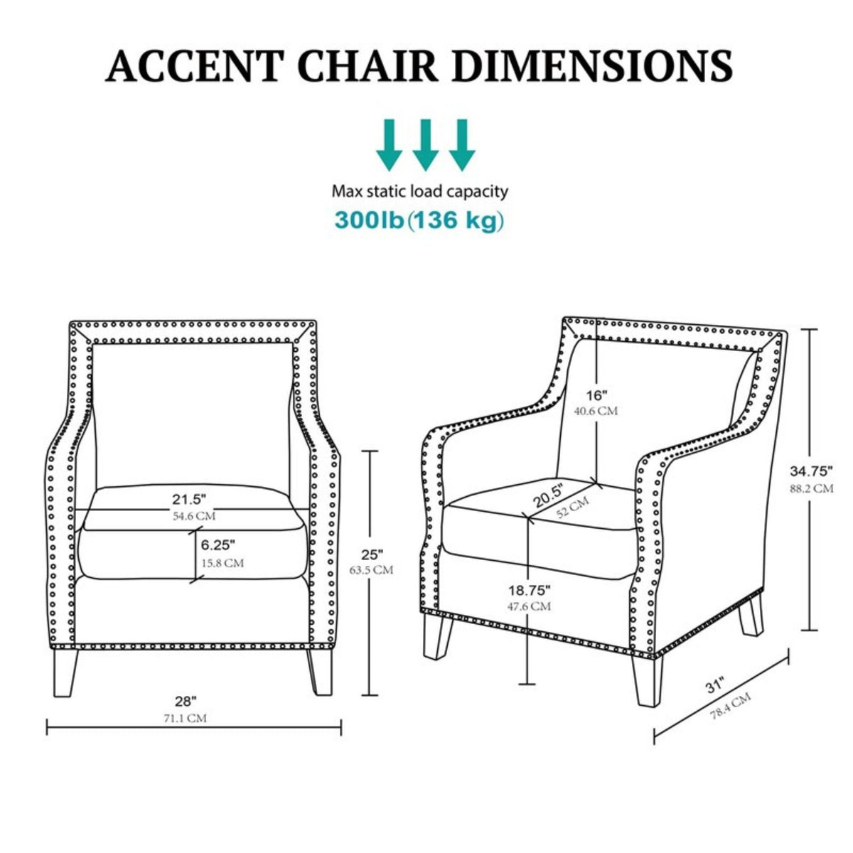 Shasta - Accent Chair With And Nail Buttons - Brown