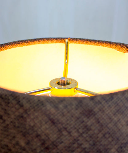 12"W x 9"H Hard Back Empire Lamp Shade - Chocolate Burlap