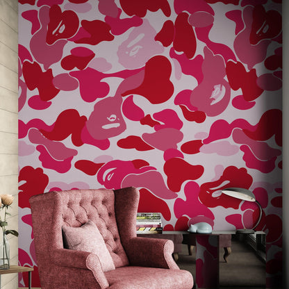 Bape Camo Wallpaper Mural. Blue Camo Streetwear Hype Beast Aesthetics. #7027